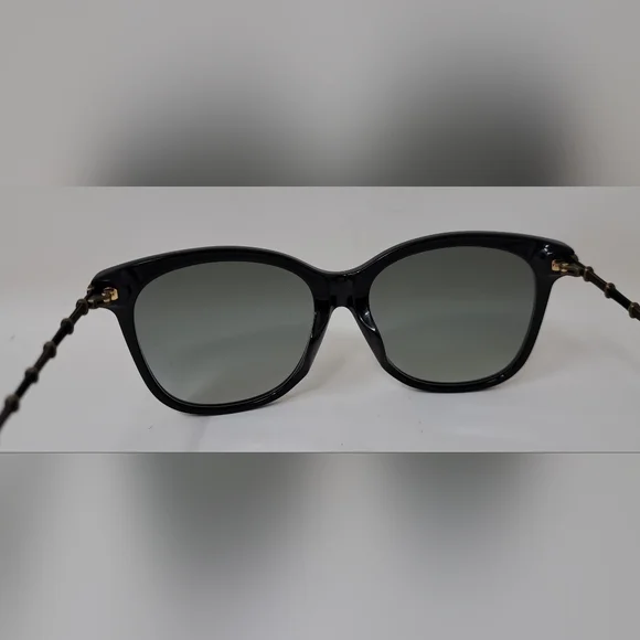Gucci Sunglasses GG0655SA 001 Black Gold Grey Full Rim Square 56MM 56-17-150 - Picture 14 of 16